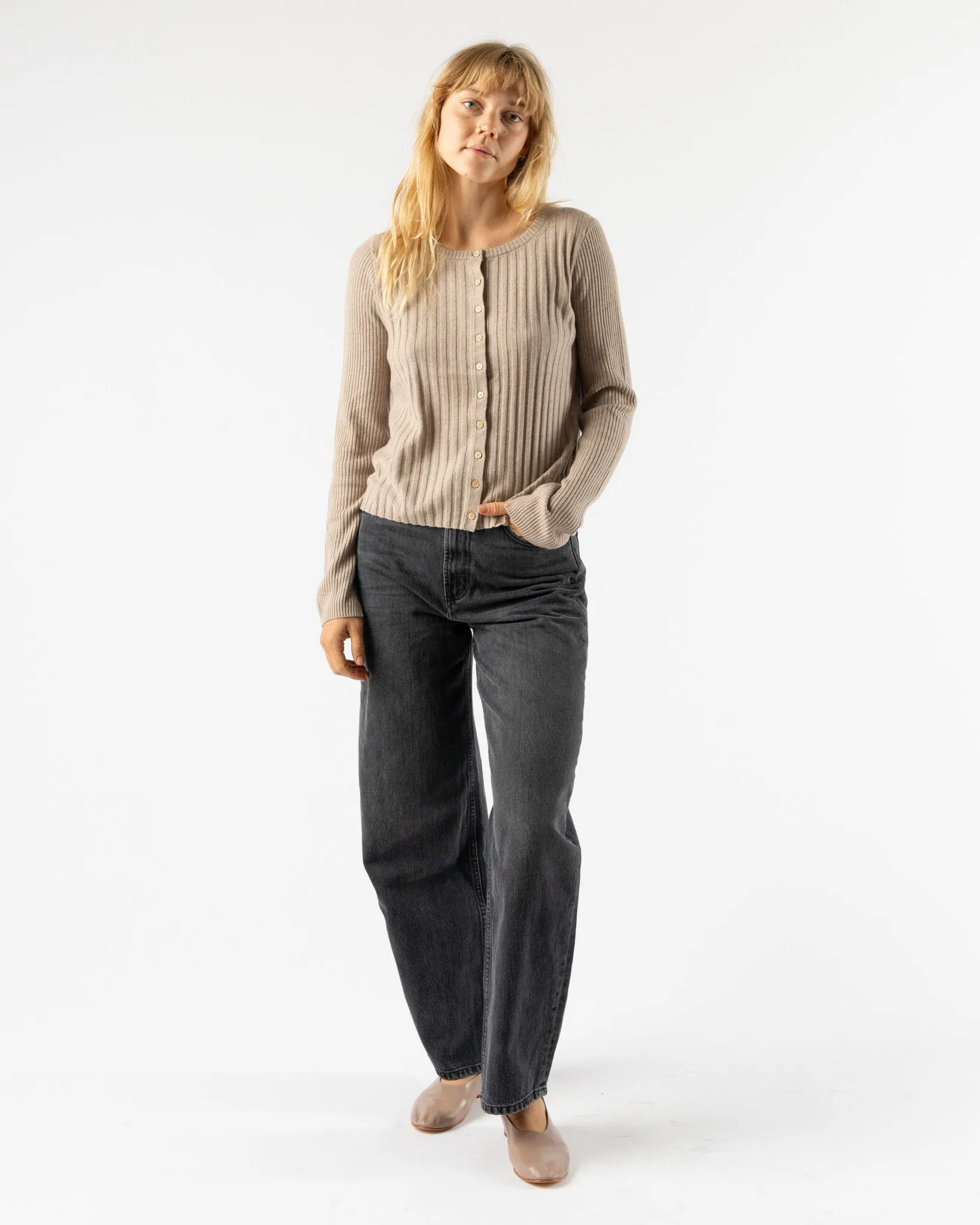 Alex Mill Kristin Ribbed Sweater in Pumice
