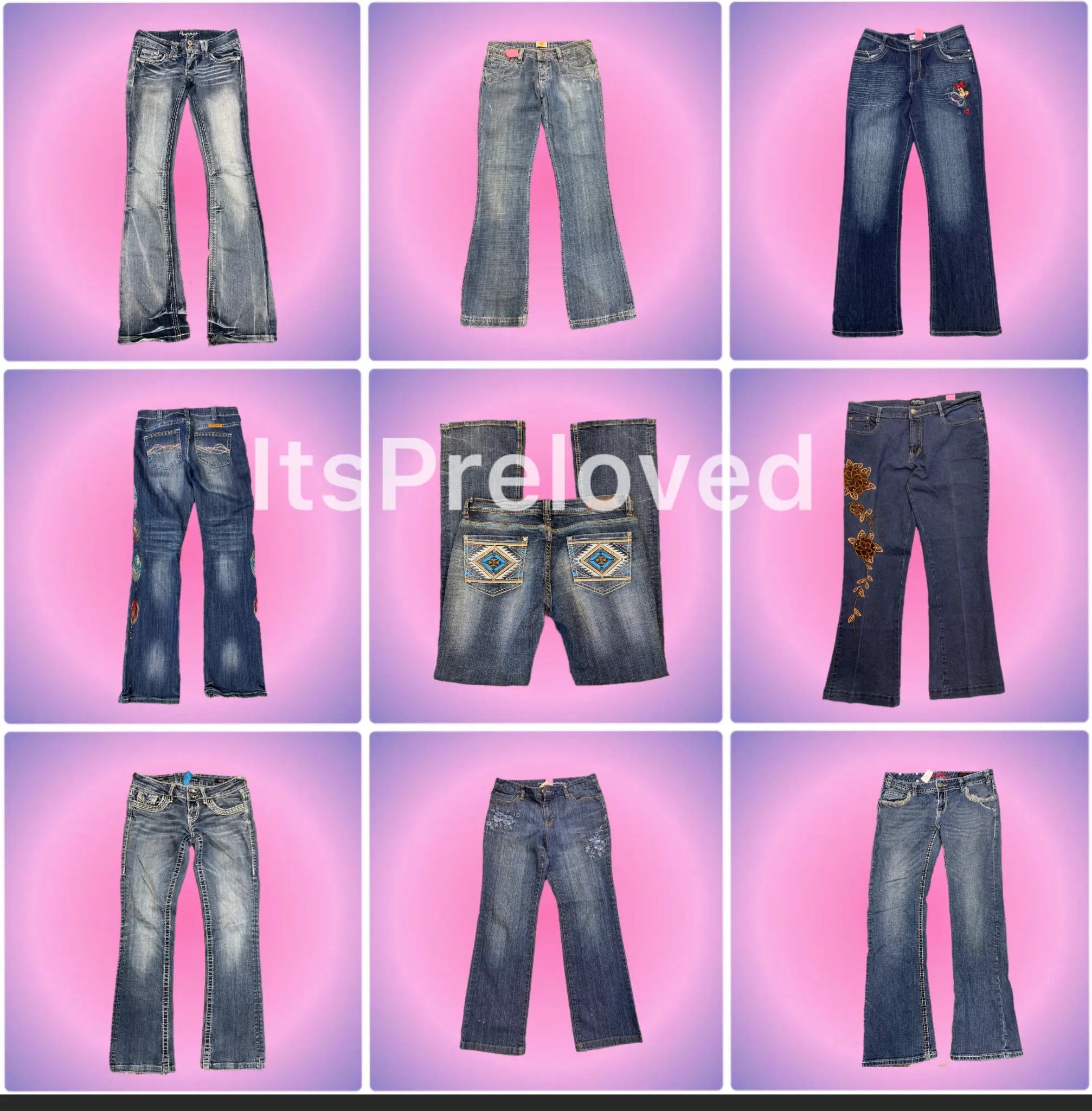 Discounted:Y2k Unique Flare Jeans(RX-627)