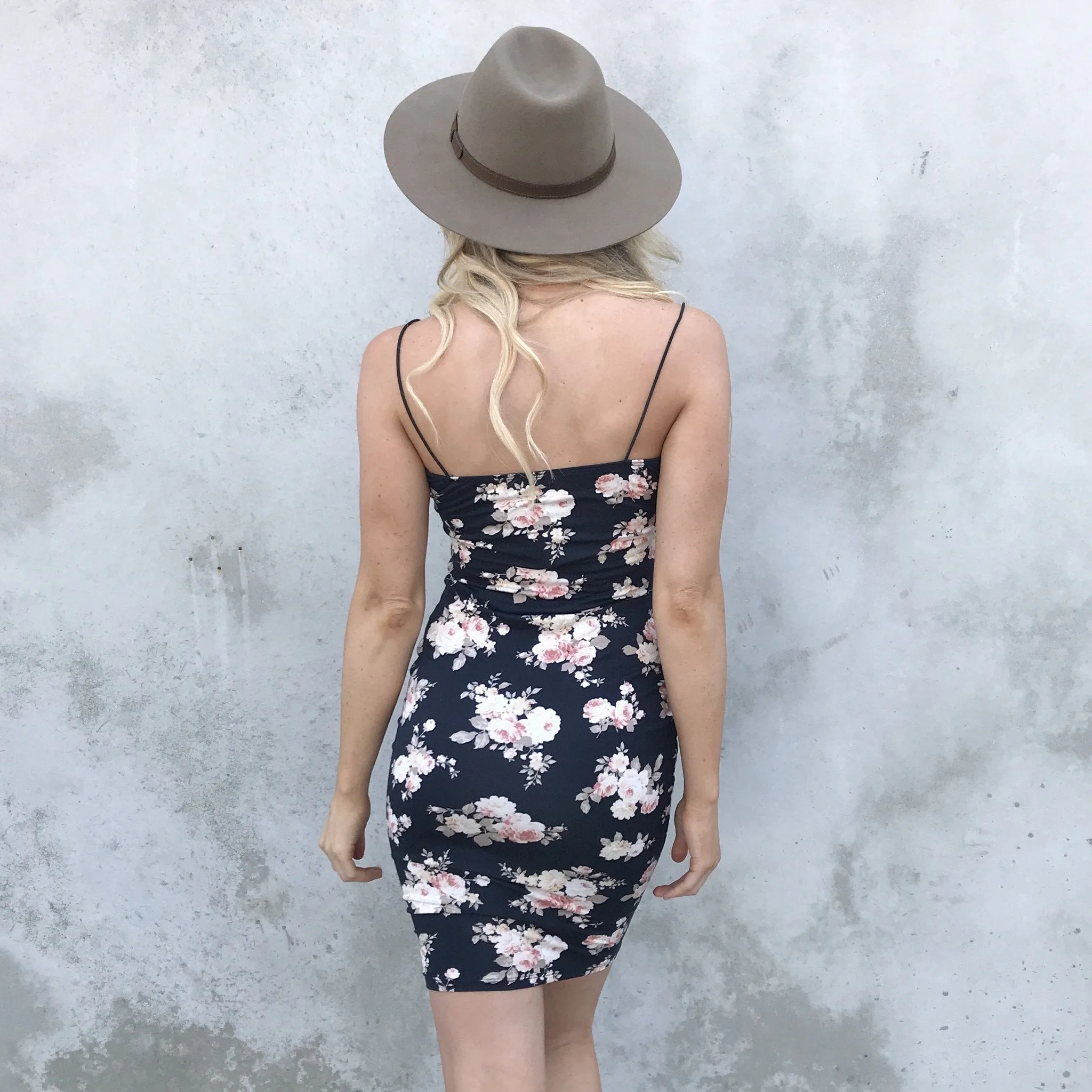Key To My Heart Floral Bodycon Dress