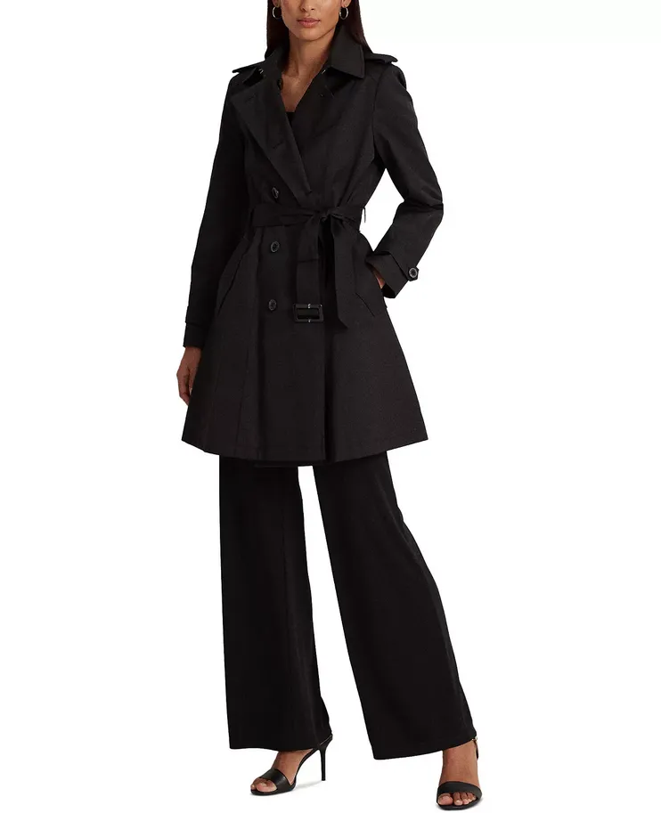 Lauren Ralph Lauren Belted Water Resistant Trench Coat