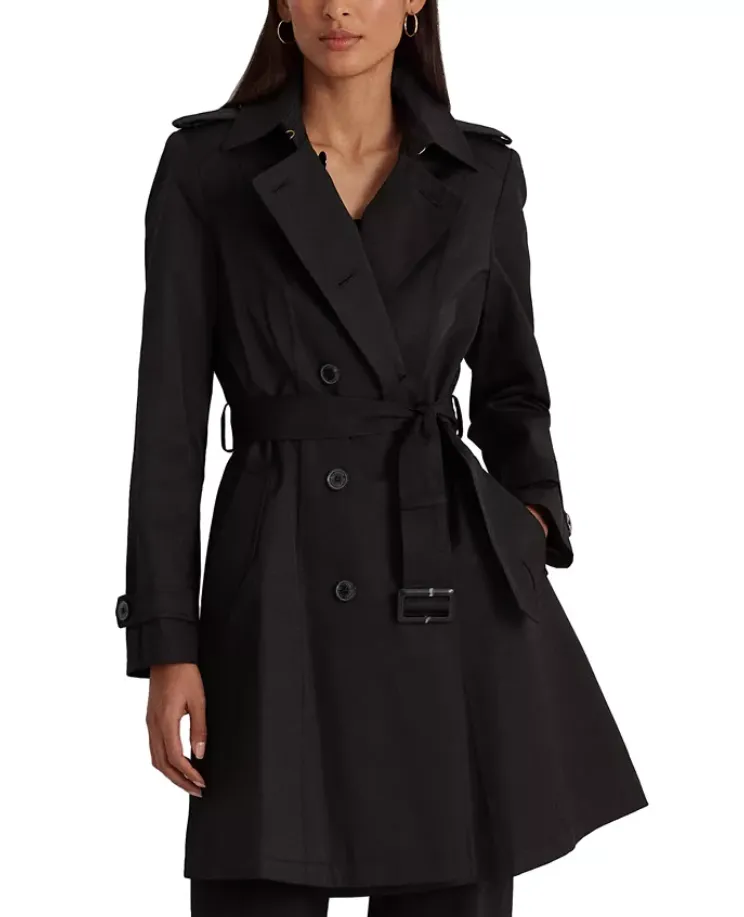 Lauren Ralph Lauren Belted Water Resistant Trench Coat
