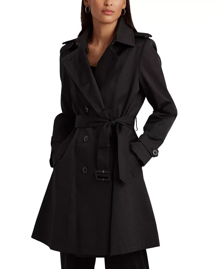 Lauren Ralph Lauren Belted Water Resistant Trench Coat
