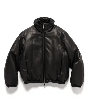 Leather Puffer Blouson Black