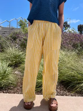 Omar Yellow Rayé Pants (XS-XXL)