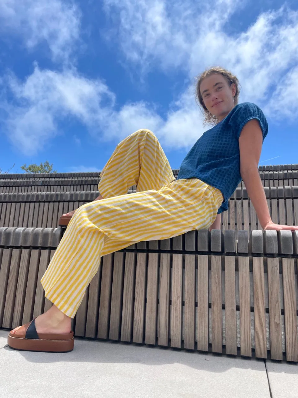 Omar Yellow Rayé Pants (XS-XXL)