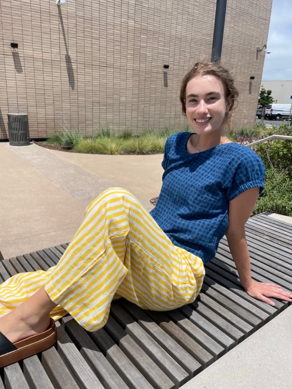 Omar Yellow Rayé Pants (XS-XXL)