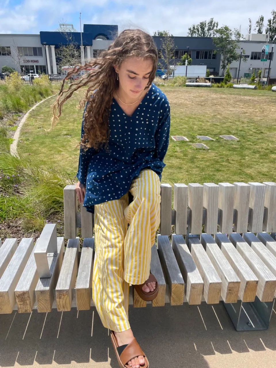 Omar Yellow Rayé Pants (XS-XXL)