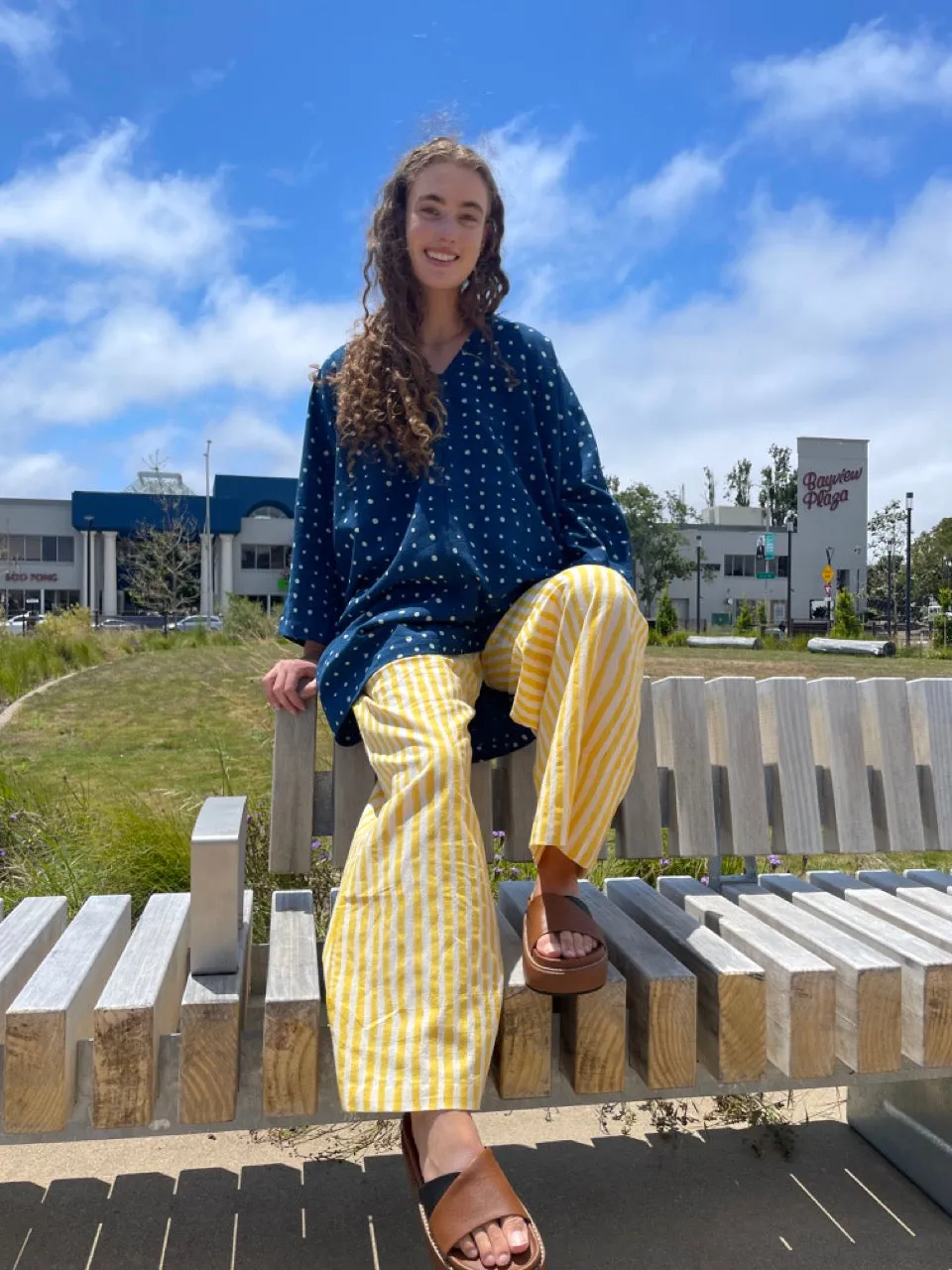 Omar Yellow Rayé Pants (XS-XXL)