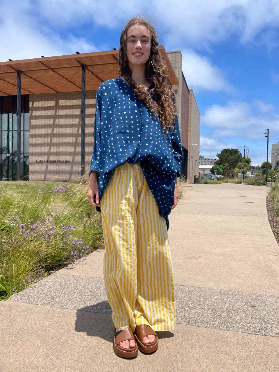 Omar Yellow Rayé Pants (XS-XXL)
