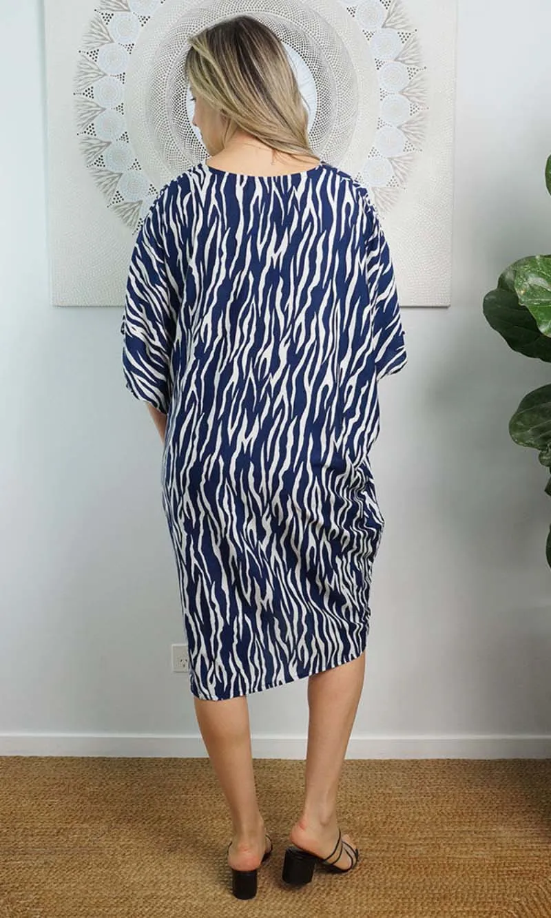 Rayon Dress Resort Zebra, More Colours