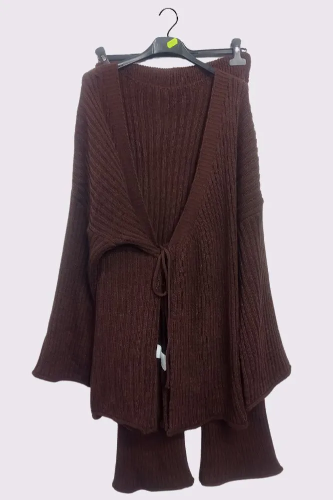 Rib Knit Style Plus Size Co-ord Set