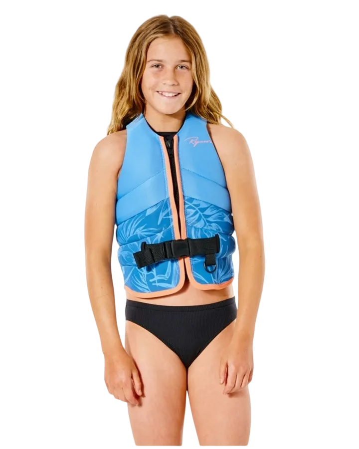 Rip Curl Girls Dawn Patrol Buoyancy Vest - Acid Blue - 2022