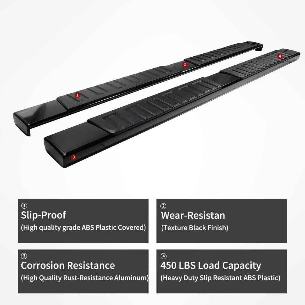 YITAMOTOR® Running Boards for 19-24 Silverado/Sierra 1500 Crew Cab 6" Nerf Bars Side Steps